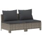 vidaXL 7-tlg. Garten-Lounge-Set mit Kissen Grau Poly Rattan vidaXL 7-tlg. Garten-Lounge-Set mit Kissen Grau Poly Rattan