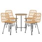 vidaXL 5-tlg. Garten-Essgruppe Poly Rattan vidaXL 5-tlg. Garten-Essgruppe Poly Rattan