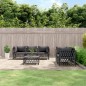 vidaXL 6-tlg. Garten-Lounge-Set mit Kissen Anthrazit Stahl vidaXL 6-tlg. Garten-Lounge-Set mit Kissen Anthrazit Stahl