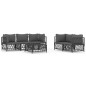vidaXL 6-tlg. Garten-Lounge-Set mit Kissen Anthrazit Stahl vidaXL 6-tlg. Garten-Lounge-Set mit Kissen Anthrazit Stahl
