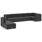 vidaXL 8-tlg. Garten-Lounge-Set mit Kissen Schwarz Poly Rattan vidaXL 8-tlg. Garten-Lounge-Set mit Kissen Schwarz Poly Rattan