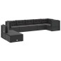 vidaXL 8-tlg. Garten-Lounge-Set mit Kissen Schwarz Poly Rattan vidaXL 8-tlg. Garten-Lounge-Set mit Kissen Schwarz Poly Rattan