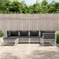vidaXL 6-tlg. Garten-Lounge-Set mit Kissen Weiß Stahl vidaXL 6-tlg. Garten-Lounge-Set mit Kissen Weiß Stahl