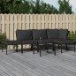 vidaXL 6-tlg. Garten-Lounge-Set mit Grauen Kissen Stahl vidaXL 6-tlg. Garten-Lounge-Set mit Grauen Kissen Stahl