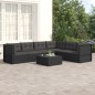 vidaXL 6-tlg. Garten-Lounge-Set mit Kissen Schwarz Poly Rattan vidaXL 6-tlg. Garten-Lounge-Set mit Kissen Schwarz Poly Rattan