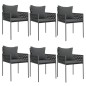 vidaXL 7-tlg. Garten-Essgruppe mit Kissen Poly Rattan und Stahl vidaXL 7-tlg. Garten-Essgruppe mit Kissen Poly Rattan und Stahl