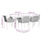 vidaXL 7-tlg. Garten-Essgruppe mit Kissen Poly Rattan und Stahl vidaXL 7-tlg. Garten-Essgruppe mit Kissen Poly Rattan und Stahl