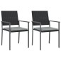 vidaXL 3-tlg. Garten-Essgruppe mit Kissen Poly Rattan und Stahl vidaXL 3-tlg. Garten-Essgruppe mit Kissen Poly Rattan und Stahl