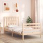 vidaXL Massivholzbett mit Kopfteil 90x200 cm vidaXL Massivholzbett mit Kopfteil 90x200 cm