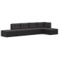 vidaXL 6-tlg. Garten-Lounge-Set mit Kissen Schwarz Poly Rattan vidaXL 6-tlg. Garten-Lounge-Set mit Kissen Schwarz Poly Rattan