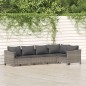 vidaXL 5-tlg. Garten-Lounge-Set mit Kissen Grau Poly Rattan vidaXL 5-tlg. Garten-Lounge-Set mit Kissen Grau Poly Rattan
