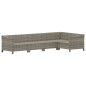 vidaXL 5-tlg. Garten-Lounge-Set mit Kissen Grau Poly Rattan vidaXL 5-tlg. Garten-Lounge-Set mit Kissen Grau Poly Rattan