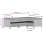vidaXL 5-tlg. Garten-Lounge-Set mit Kissen Grau Poly Rattan vidaXL 5-tlg. Garten-Lounge-Set mit Kissen Grau Poly Rattan