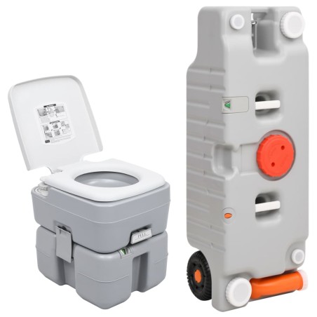 vidaXL Tragbare Camping-Toilette mit Wasserbehälter