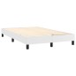 vidaXL Boxspringbett mit Matratze Weiß 120x200 cm Kunstleder vidaXL Boxspringbett mit Matratze Weiß 120x200 cm Kunstleder
