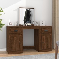 vidaXL Schminktisch mit Spiegel Braun Eichen-Optik 130x50x132,5 cm