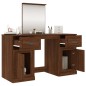 vidaXL Schminktisch mit Spiegel Braun Eichen-Optik 130x50x132,5 cm vidaXL Schminktisch mit Spiegel Braun Eichen-Optik 130x50x132,5 cm