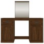 vidaXL Schminktisch mit Spiegel Braun Eichen-Optik 130x50x132,5 cm vidaXL Schminktisch mit Spiegel Braun Eichen-Optik 130x50x132,5 cm