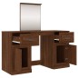 vidaXL Schminktisch mit Spiegel Braun Eichen-Optik 130x50x132,5 cm vidaXL Schminktisch mit Spiegel Braun Eichen-Optik 130x50x132,5 cm