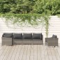 vidaXL 6-tlg. Garten-Lounge-Set mit Kissen Grau Poly Rattan vidaXL 6-tlg. Garten-Lounge-Set mit Kissen Grau Poly Rattan