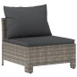 vidaXL 6-tlg. Garten-Lounge-Set mit Kissen Grau Poly Rattan vidaXL 6-tlg. Garten-Lounge-Set mit Kissen Grau Poly Rattan