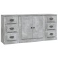 vidaXL Sideboards 3 Stk. Betongrau Holzwerkstoff vidaXL Sideboards 3 Stk. Betongrau Holzwerkstoff