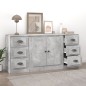 vidaXL Sideboards 3 Stk. Betongrau Holzwerkstoff vidaXL Sideboards 3 Stk. Betongrau Holzwerkstoff