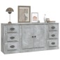 vidaXL Sideboards 3 Stk. Betongrau Holzwerkstoff vidaXL Sideboards 3 Stk. Betongrau Holzwerkstoff