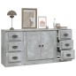 vidaXL Sideboards 3 Stk. Betongrau Holzwerkstoff vidaXL Sideboards 3 Stk. Betongrau Holzwerkstoff