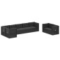 vidaXL 8-tlg. Garten-Lounge-Set mit Kissen Schwarz Poly Rattan vidaXL 8-tlg. Garten-Lounge-Set mit Kissen Schwarz Poly Rattan