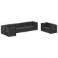 vidaXL 8-tlg. Garten-Lounge-Set mit Kissen Schwarz Poly Rattan vidaXL 8-tlg. Garten-Lounge-Set mit Kissen Schwarz Poly Rattan