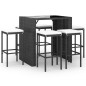 vidaXL 7-tlg. Gartenbar-Set mit Kissen Schwarz Poly Rattan vidaXL 7-tlg. Gartenbar-Set mit Kissen Schwarz Poly Rattan
