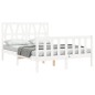vidaXL Massivholzbett mit Kopfteil Weiß 140x200 cm vidaXL Massivholzbett mit Kopfteil Weiß 140x200 cm