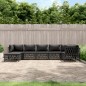 vidaXL 7-tlg. Garten-Lounge-Set mit Kissen Anthrazit Stahl vidaXL 7-tlg. Garten-Lounge-Set mit Kissen Anthrazit Stahl
