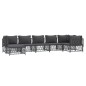 vidaXL 7-tlg. Garten-Lounge-Set mit Kissen Anthrazit Stahl vidaXL 7-tlg. Garten-Lounge-Set mit Kissen Anthrazit Stahl