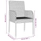 vidaXL 9-tlg. Garten-Essgruppe mit Kissen Grau Poly Rattan vidaXL 9-tlg. Garten-Essgruppe mit Kissen Grau Poly Rattan