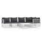 vidaXL 6-tlg. Garten-Lounge-Set mit Kissen Weiß Stahl vidaXL 6-tlg. Garten-Lounge-Set mit Kissen Weiß Stahl