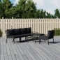 vidaXL 7-tlg. Garten-Lounge-Set mit Grauen Kissen Stahl vidaXL 7-tlg. Garten-Lounge-Set mit Grauen Kissen Stahl