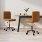 Esszimmerstühle 2 Stk. Drehbar Braun Samt Esszimmerstühle 2 Stk. Drehbar Braun Samt