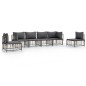 vidaXL 6-tlg. Garten-Lounge-Set mit Kissen Anthrazit Poly Rattan vidaXL 6-tlg. Garten-Lounge-Set mit Kissen Anthrazit Poly Rattan