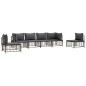 vidaXL 6-tlg. Garten-Lounge-Set mit Kissen Anthrazit Poly Rattan vidaXL 6-tlg. Garten-Lounge-Set mit Kissen Anthrazit Poly Rattan