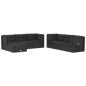 vidaXL 7-tlg. Garten-Lounge-Set mit Kissen Schwarz Poly Rattan vidaXL 7-tlg. Garten-Lounge-Set mit Kissen Schwarz Poly Rattan