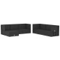 vidaXL 7-tlg. Garten-Lounge-Set mit Kissen Schwarz Poly Rattan vidaXL 7-tlg. Garten-Lounge-Set mit Kissen Schwarz Poly Rattan