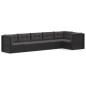 vidaXL 6-tlg. Garten-Lounge-Set mit Kissen Schwarz Poly Rattan vidaXL 6-tlg. Garten-Lounge-Set mit Kissen Schwarz Poly Rattan