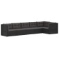 vidaXL 6-tlg. Garten-Lounge-Set mit Kissen Schwarz Poly Rattan vidaXL 6-tlg. Garten-Lounge-Set mit Kissen Schwarz Poly Rattan