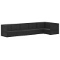 vidaXL 6-tlg. Garten-Lounge-Set mit Kissen Schwarz Poly Rattan vidaXL 6-tlg. Garten-Lounge-Set mit Kissen Schwarz Poly Rattan