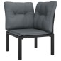 vidaXL 4-tlg. Garten-Lounge-Set Schwarz und Grau Poly Rattan vidaXL 4-tlg. Garten-Lounge-Set Schwarz und Grau Poly Rattan