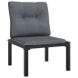 vidaXL 4-tlg. Garten-Lounge-Set Schwarz und Grau Poly Rattan vidaXL 4-tlg. Garten-Lounge-Set Schwarz und Grau Poly Rattan