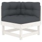 vidaXL 5-tlg. Garten-Lounge-Set mit Kissen Weiß Massivholz vidaXL 5-tlg. Garten-Lounge-Set mit Kissen Weiß Massivholz