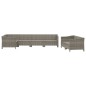 vidaXL 7-tlg. Garten-Lounge-Set mit Kissen Grau Poly Rattan vidaXL 7-tlg. Garten-Lounge-Set mit Kissen Grau Poly Rattan